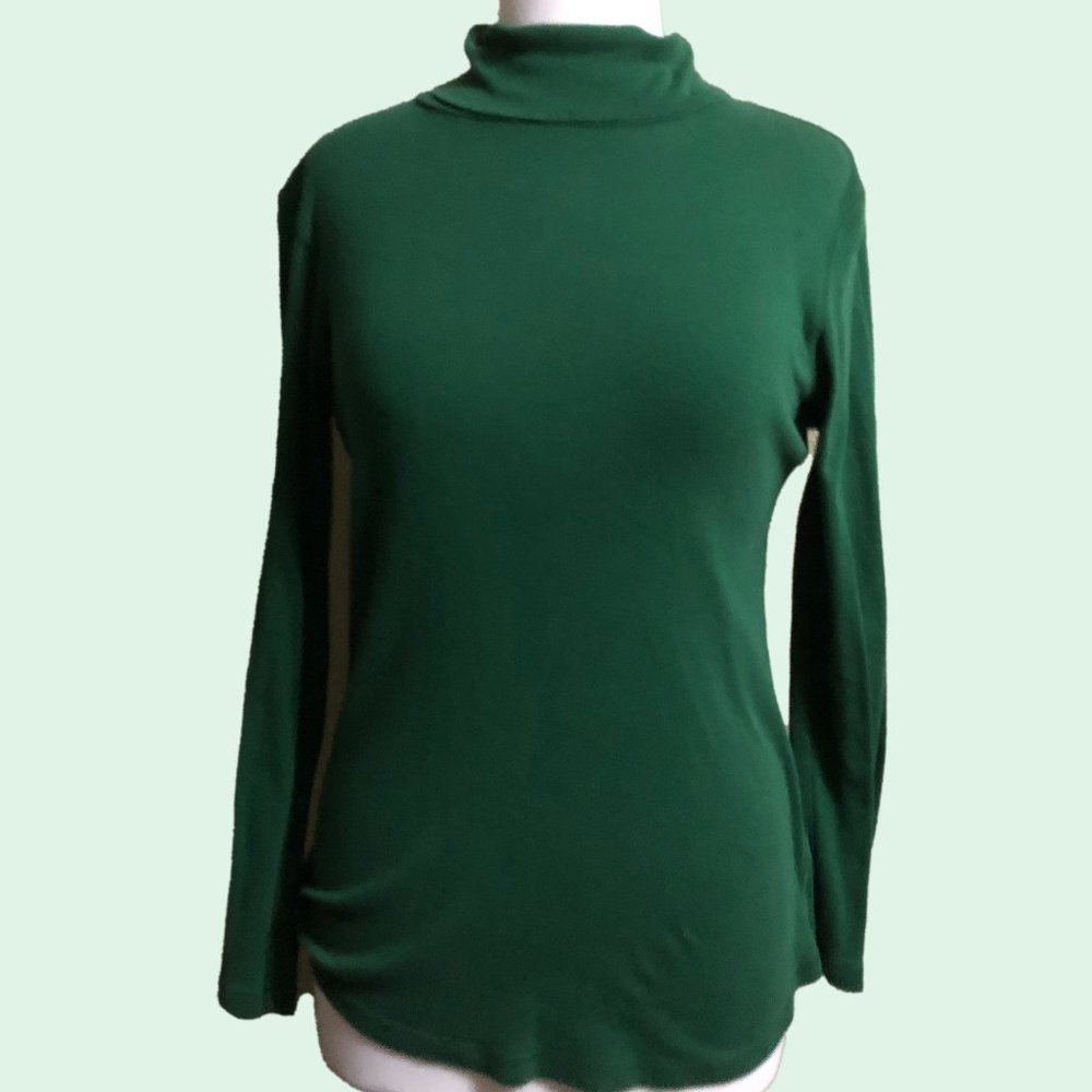 Old Navy Maternity Green Turtleneck Cotton top
